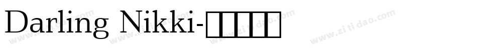 Darling Nikki字体转换
